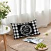 Plaid 12X20 Throw Pillow Covers Black and White Soft Throw Pillows for Couch, Sweet Home Decorative Couch Pillow Covers for Bedroom Living Room,