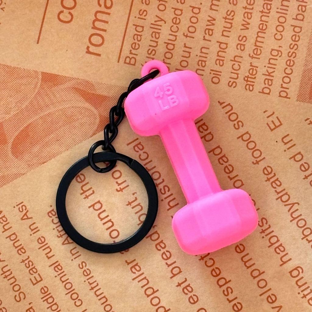 Miu Series Mini Barbell & Dumbbell Plate Keychain Bag Charm