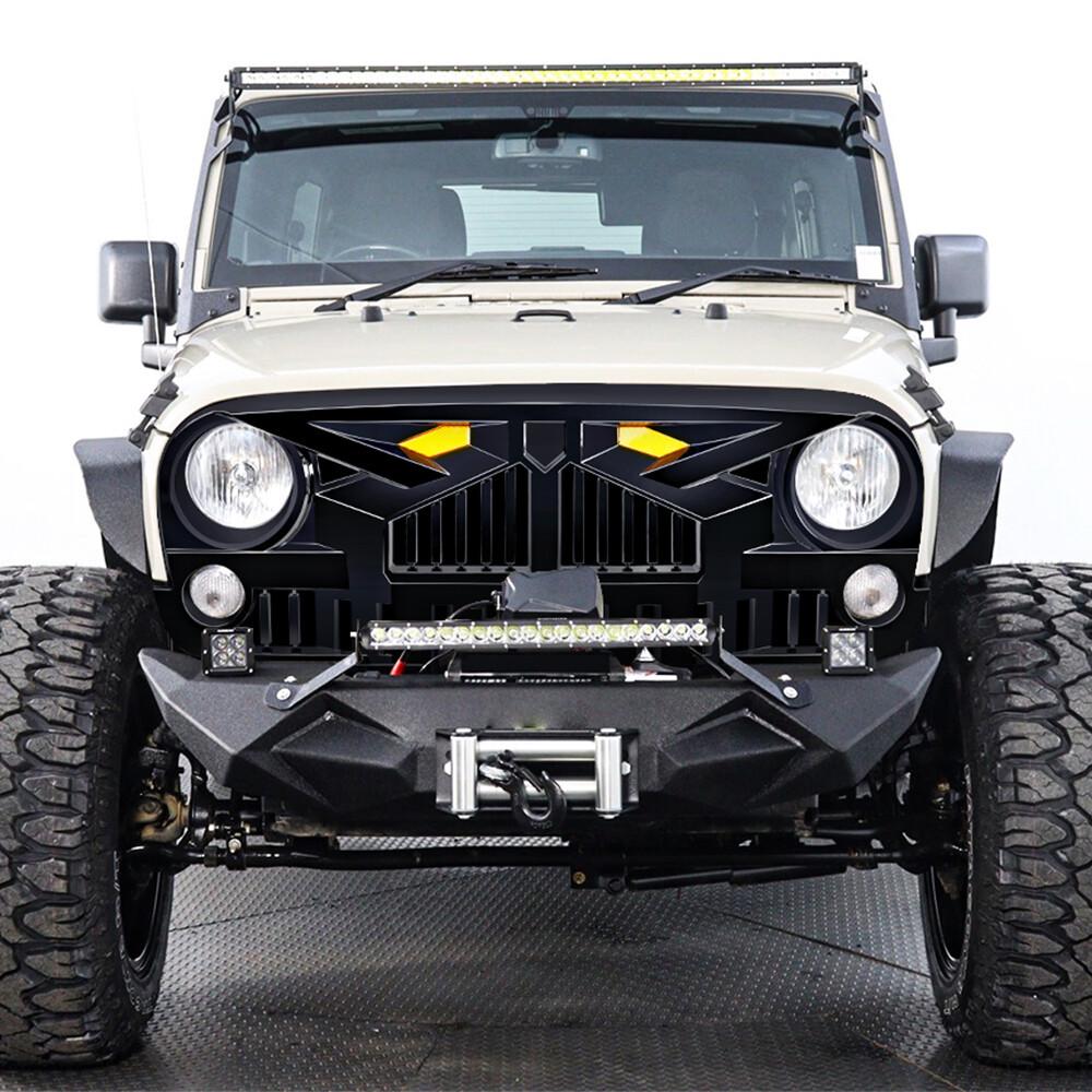 Cross-Border Modified Grille Accessories for 2007-2018 Jeep Wrangler JK - Imperial Indicator Style