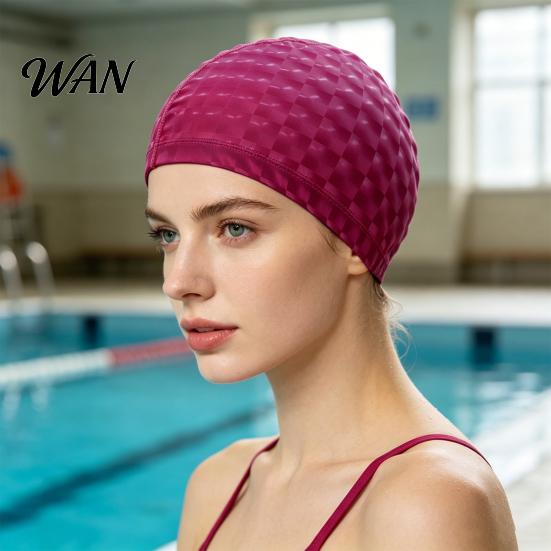 Adults Swimming Cap Water Resistant Swim Cap, Short Long Hair Hat, Non-slip Stretchable Men Women Bathing for Pool, Beach, Lake Comfortable