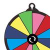 8-Inch Acrylic Rainbow Prize Wheel with 12 Slots Dry Erase Spinning Wheel with Stand DIY Fortune Spinner Tabletop Roulette Party Board Game Props