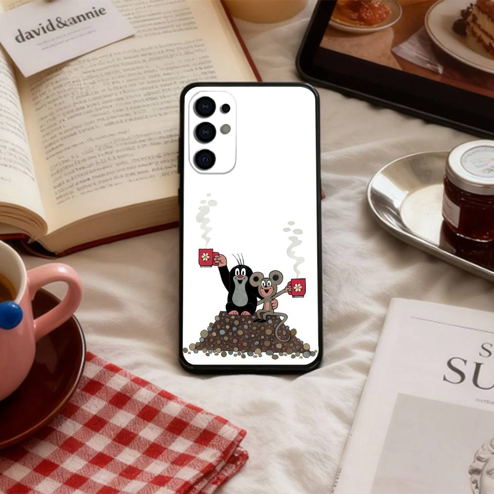 S-Sweet Cartoon T-The L-Little Mole Phone Case For Samsung S 25,24,23,22,30,21,10,9,Ultra,Plus,Lite,FE,4,5 G Soft Black Case