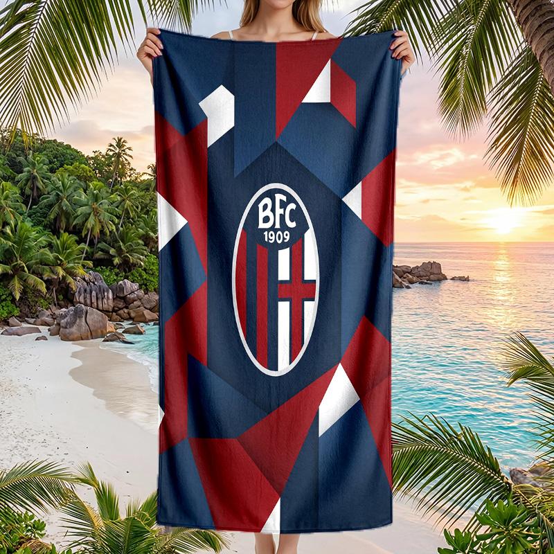 Bologna FC Druck Schnelltrocknendes Strandtuch Mikrofaser Saugfähig Tragbares Reise-Badetuch