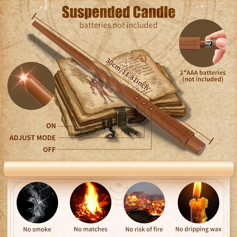 Cross H-Li PO Special Hanging LED Flame Magic Wand Candle for Halloween Indoor Atmosphere