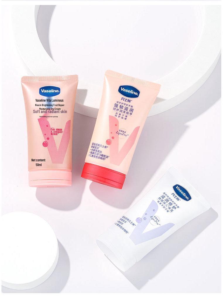 Vaseline Autumn/Winter Hand Cream with Niacinamide - Moisturizing, Nourishing, Brightening & Anti-Cracking Nail Care.