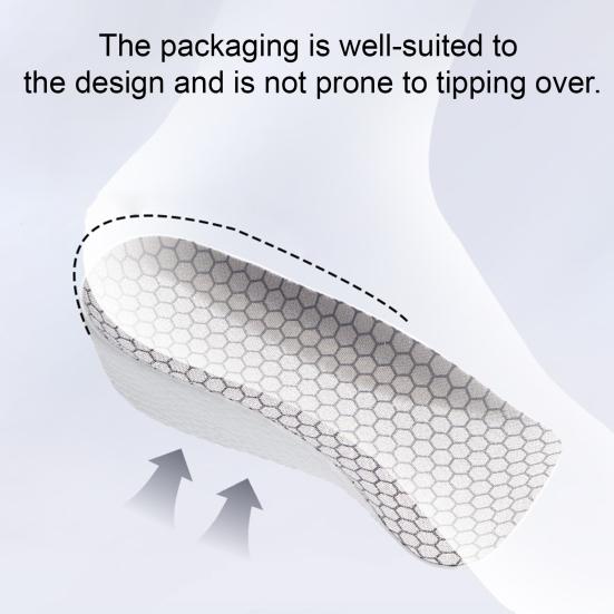 Inner Heightening Insole 2-4cm Lift Pads Soft Cushioned & Breathable with Odor Control, Non-Slip Design 3/4 Length Invisible Lift Pads for Sneakers &