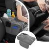 VYOJ1 Suede Car Armrest Pad For BMW M Power Performance E28 E30 E36 E39 With Cup Holder Tissue Box Multifunctional Storage Bag Keyring