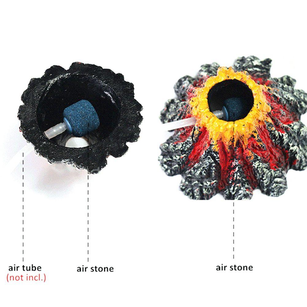 Tank Accessories Simulation Volcano Micro-landscape Fish Tank Decor Aquatic Pet Supplies Air Stone