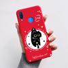 Cute Rabbit Photograph Phone Case  For Honor 10 Lite Liquid Silicone Cover Shell For Huawei P smart 2019 Graffiti Bumper