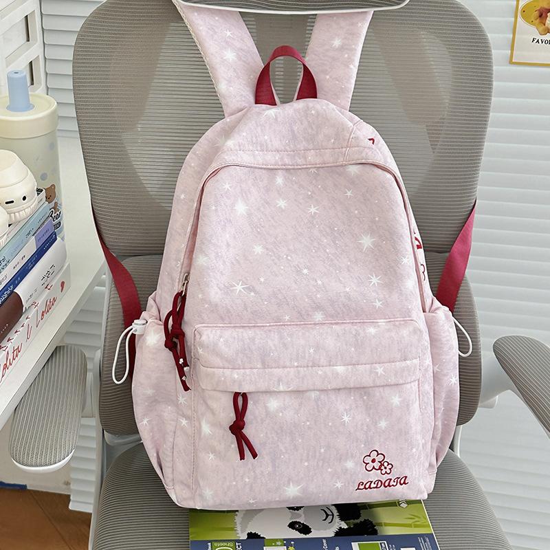 Schoolbag New High-value Japanese Schoolbag Female Fresh, Sweet and Cute Star Backpack Junior High School Students Lightweight Backpack