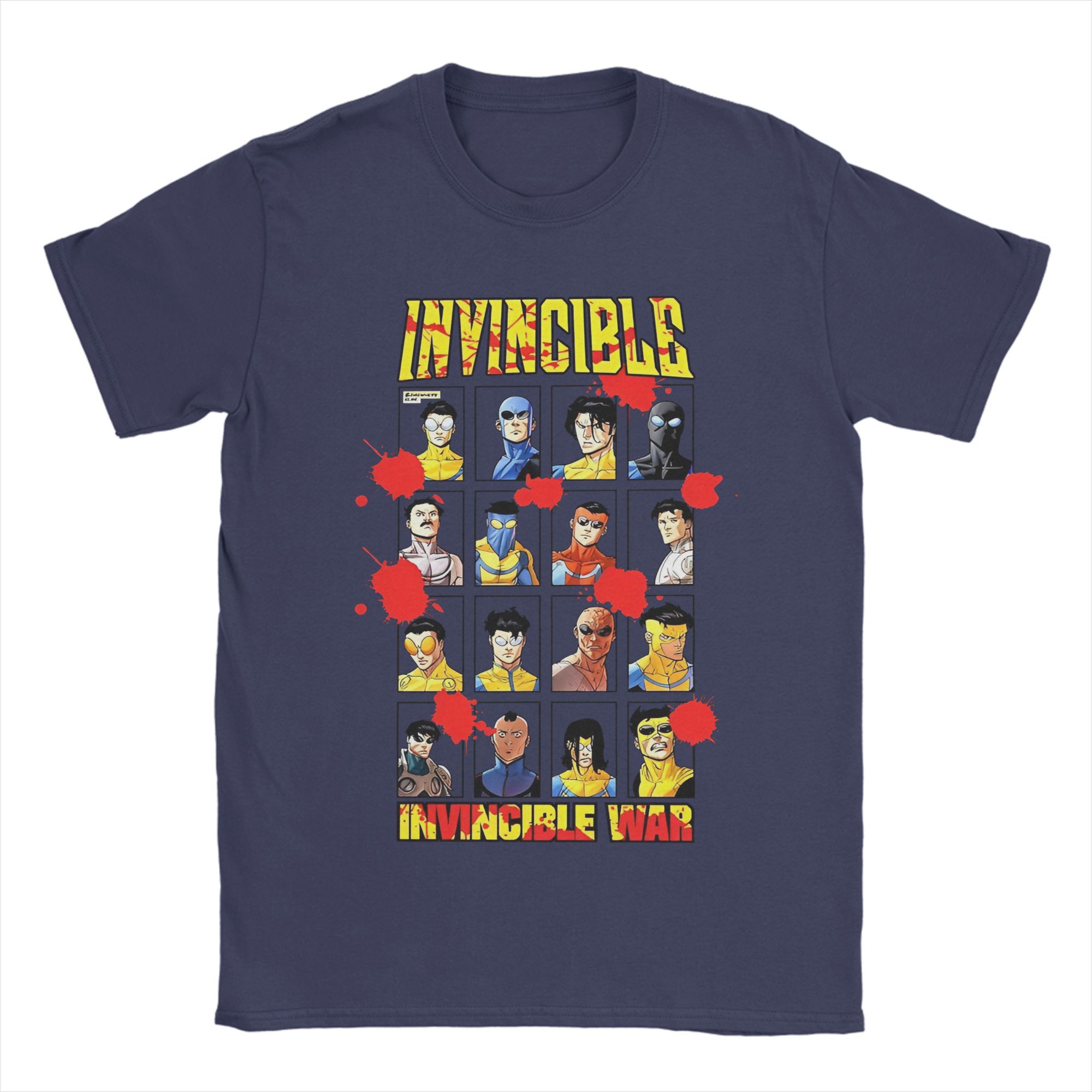 

Чоловіча футболка Invincible Варіанти Марк Грейсон Чудові Бавовняні Футболки З Коротким Рукавом Invincible Війна Футболки З Круглим Комірцем Мерч Великий Розмір 4XL
