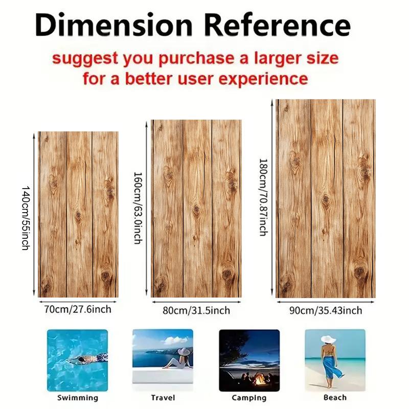 Beach Towel Wood Plank Texture Funny Novelty Sand Free Microfiber Large Summer Vacation Bath Towel For Adults Swim Pool Spa