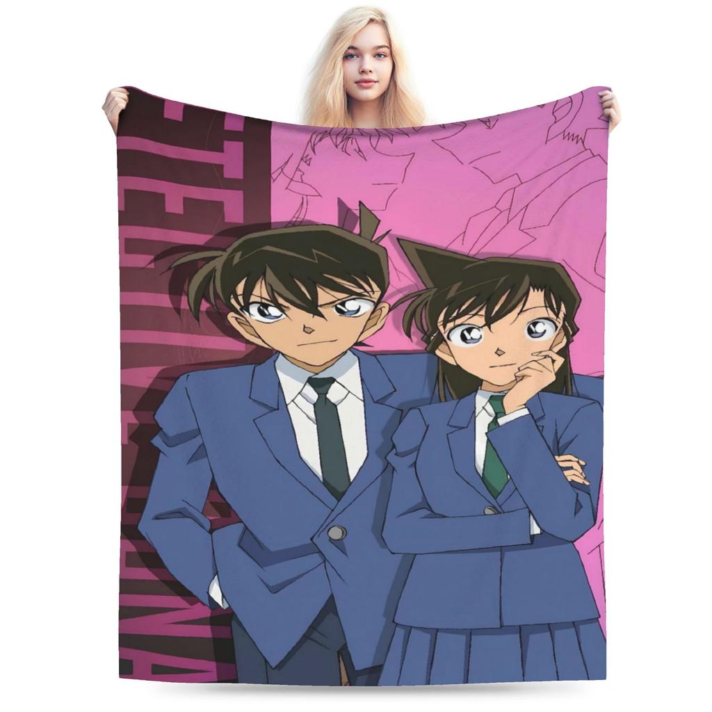 Shinichi Und Ran Flannel Blankets Winter Soft Warm Throw Blanket For Children Outdoor Pattern Bedspread Sofa Bed Cover