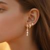 Gold-Plated Brass Zirconia Teardrop Earrings: Elegant and Timeless