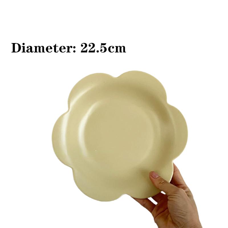 Cream Yellow Flower Ceramic Plate  Coffee Cup  Breakfast  Dessert  Afternoon Tableware  tea cup