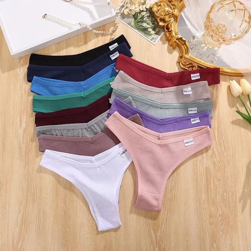 1Pc/Set Women Cotton Brazilian Panties M-XL Comfortable Thongs Underwear Women Bikini Underpants Sexy Low-rise Girl's T-back Panties