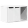 Cat Litter Box Furniture - White - Engineered Wood - 60 X 40 X 40 Cm - Easy Assembly