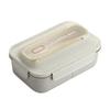 Microwave-Safe Leakproof Bento Box Office Workers Students - Single-Layer PP Lunch Container With Utensils Rectangular