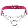 Punk choker collar for women necklace Goth Silver color chain leather choker  collar women chocker girls emo Gothic jewelry