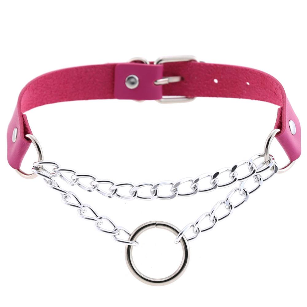 Punk choker collar for women necklace Goth Silver color chain leather choker  collar women chocker girls emo Gothic jewelry