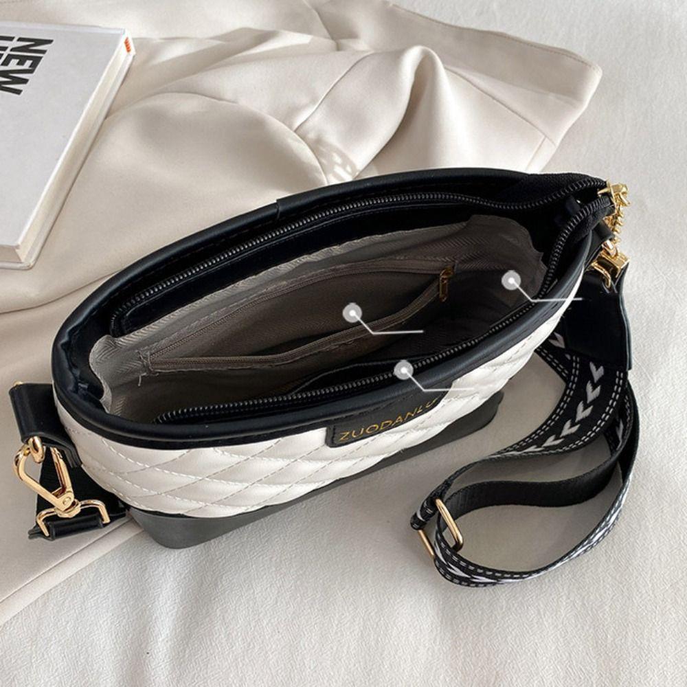 Lattice Rhombic Lattice Shoulder Bag Letter Underarm Bag Cute Crossbody Bag  Girls