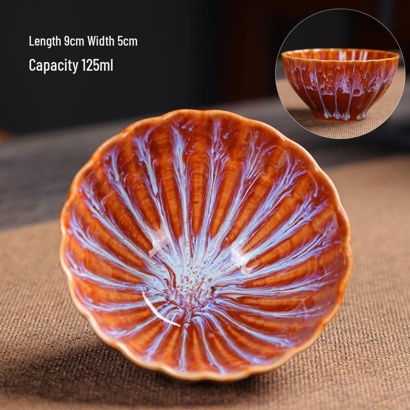 

Керамическая чайная чашка Jianzhan Tenmoku ручной работы - Большая креативная чаша для дегустации Douli. 125ml