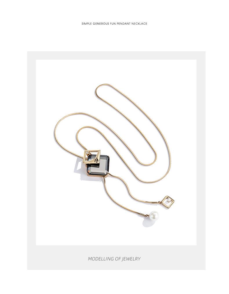 2021 Nowy damski uniwersalny wysokiej klasy dekoracyjny naszyjnik sweterkowy wisiorek