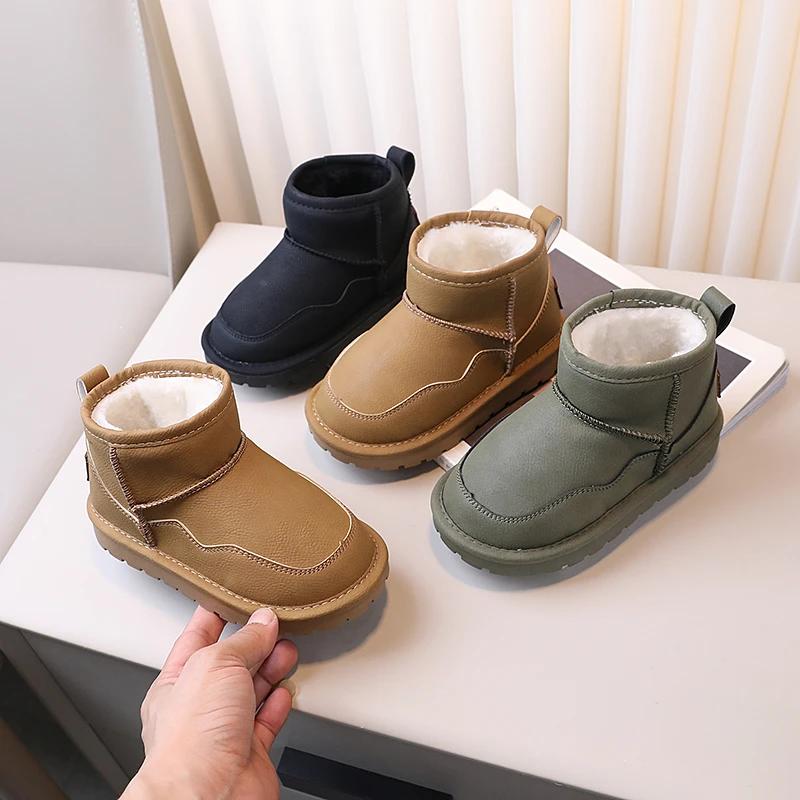 2024 Children Snow Boots for Girls Winter New Fashion Korean Style Soft  Anti-slippery Versatile Casual Warm Plush Trendy Shoe