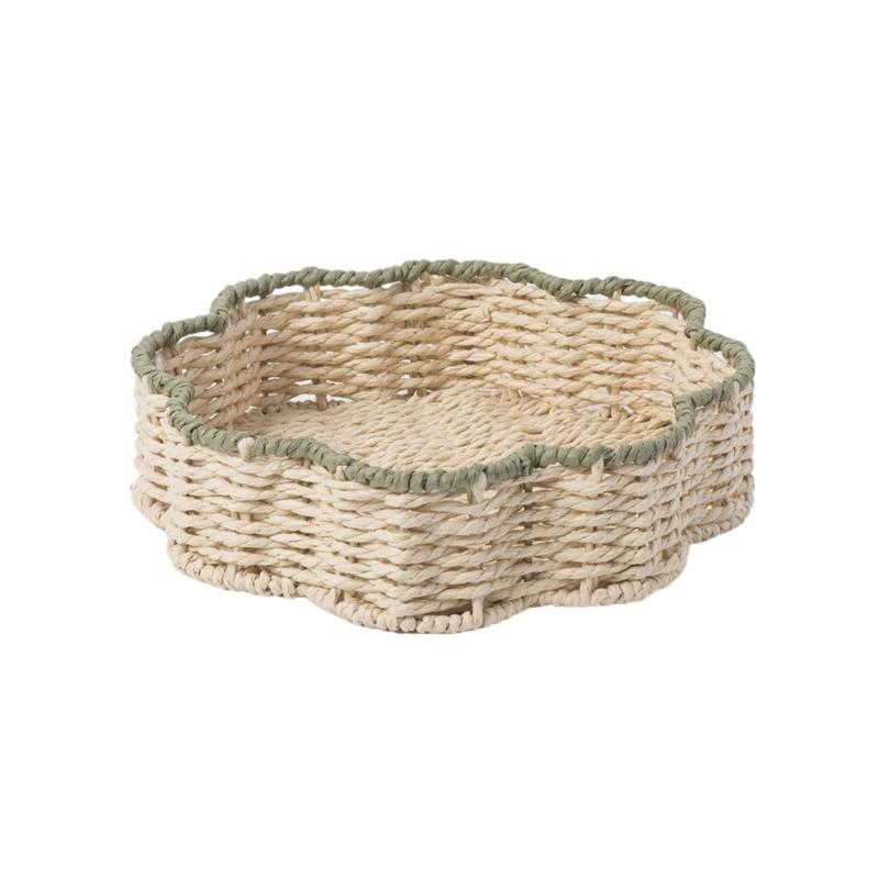 

Handwoven Paper Cord Organizers Essential Household Paper Rope Basket Bin for Modern Storage Needs XH24433S small