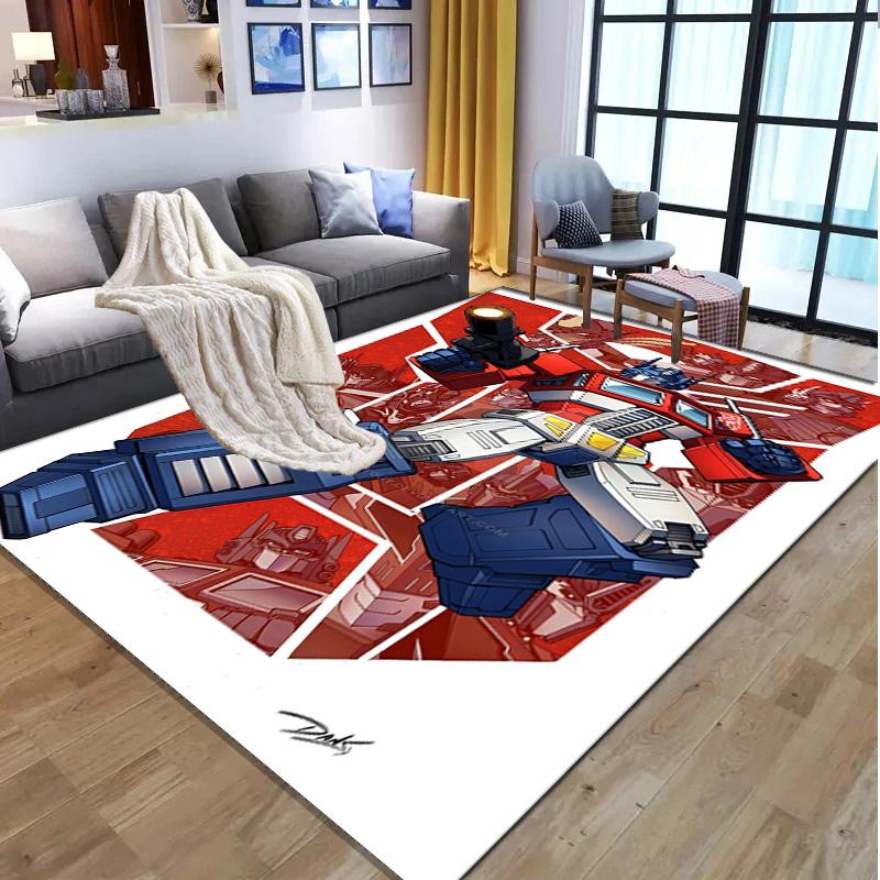 Transformers Pattern Rug, Indoor/Outdoor Mat, for Picnic, Gameroom, Bedroom, Office, Living Room, Home Decor Carpet, Birthday Gift