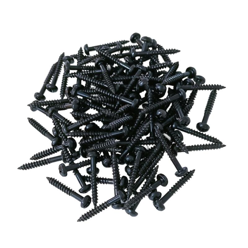 100Pcs Metal Pickup Frame Fixing Screw Guitar Humbucker Pickup Rings Mounting Screws for Electric Guitar Enduring