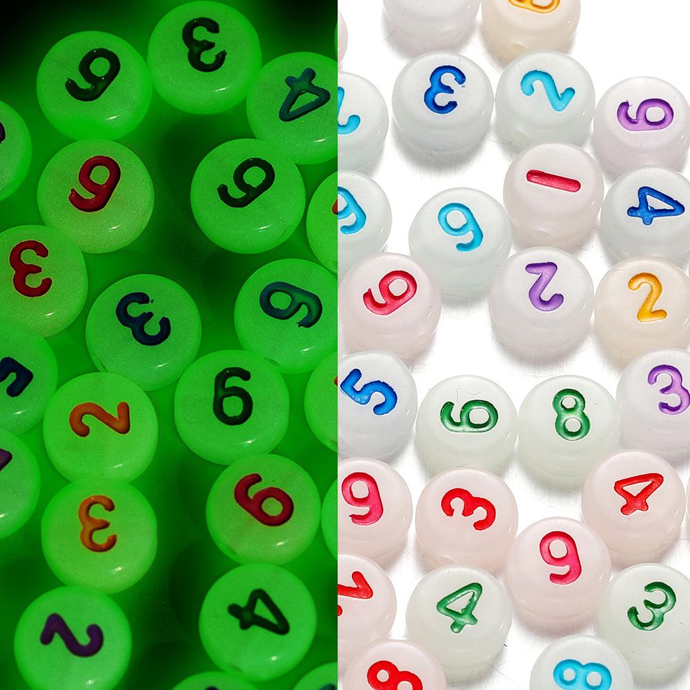 100 Stück/Beutel 7mm Acryl Buchstabenperlen Alphabet Rund Flach Lose Perlen Handgefertigt Für DIY Armband Schmuckherstellung Zubehör