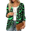 Women's Lightweight Cardigan with Halloween Print , Three-Quarter Sleeve , Relaxed Fit for Casual Halloween Outfits