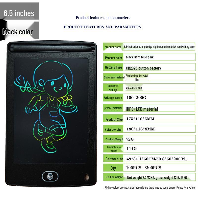 

Планшет для малювання та письма LCD, що стирається, для дітей - Кольорова цифрова дошка для малювання та письма