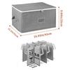 Organized Storage Box for Wine Glasses Holds 12 with Stackable Hard Shell and Customizable Dividers for Impact Protection