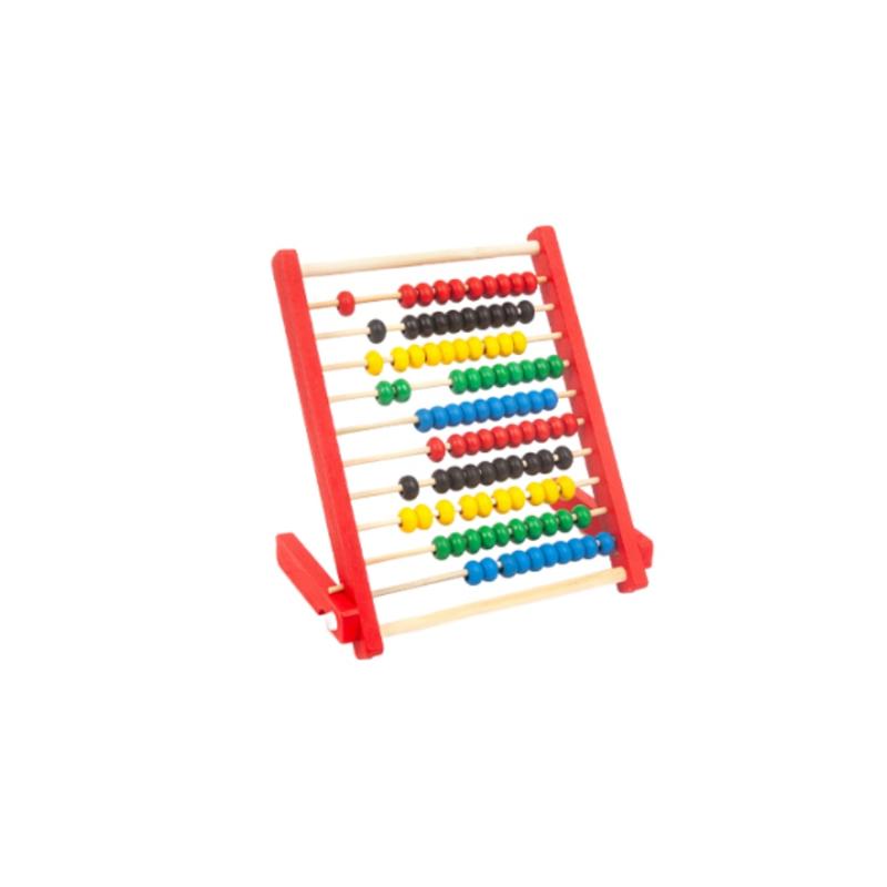 1Pcs Children'S Early Education Colorful Calculation Rack Ten Wooden Toys Montessori Teaching Aids Abacus Rack Gift