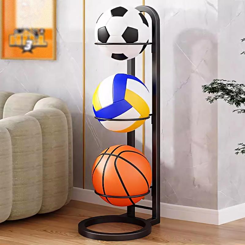3/4 Layers Space-Saving Compact Design Portable Adjustable Basketball Display Stand Easy Assembly