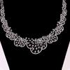 Graceful 2Pcs White CZ Zircon Necklace Set Brides High Quality Fine Jewelry Women  Wedding Engagement Accessory