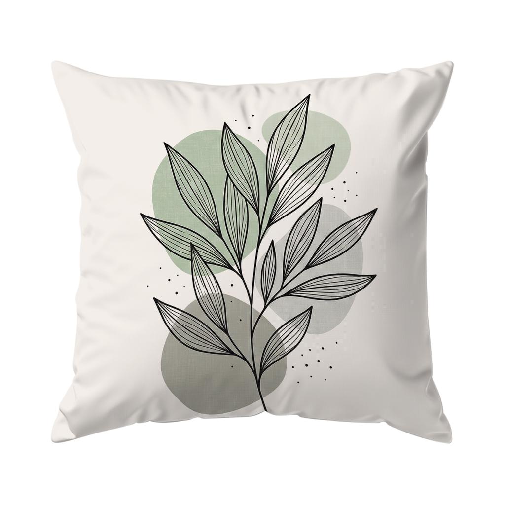 Abstract Leaves And Geometric Cushion Covers Pillowcase Home Decor Bedroom Sofa Cushion Cover Living Room Car Home Decor