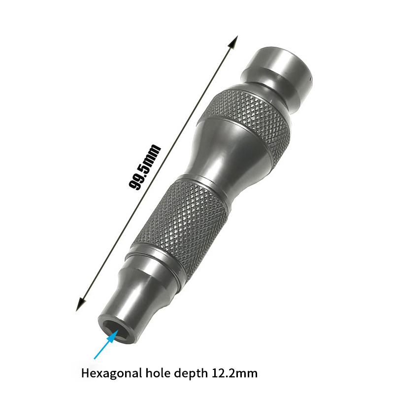 Metal Screwdriver Multi-Purpose Wrench 6.35 Batch Head Aluminum Alloy Household Cross Handle Precision Portable Wrench