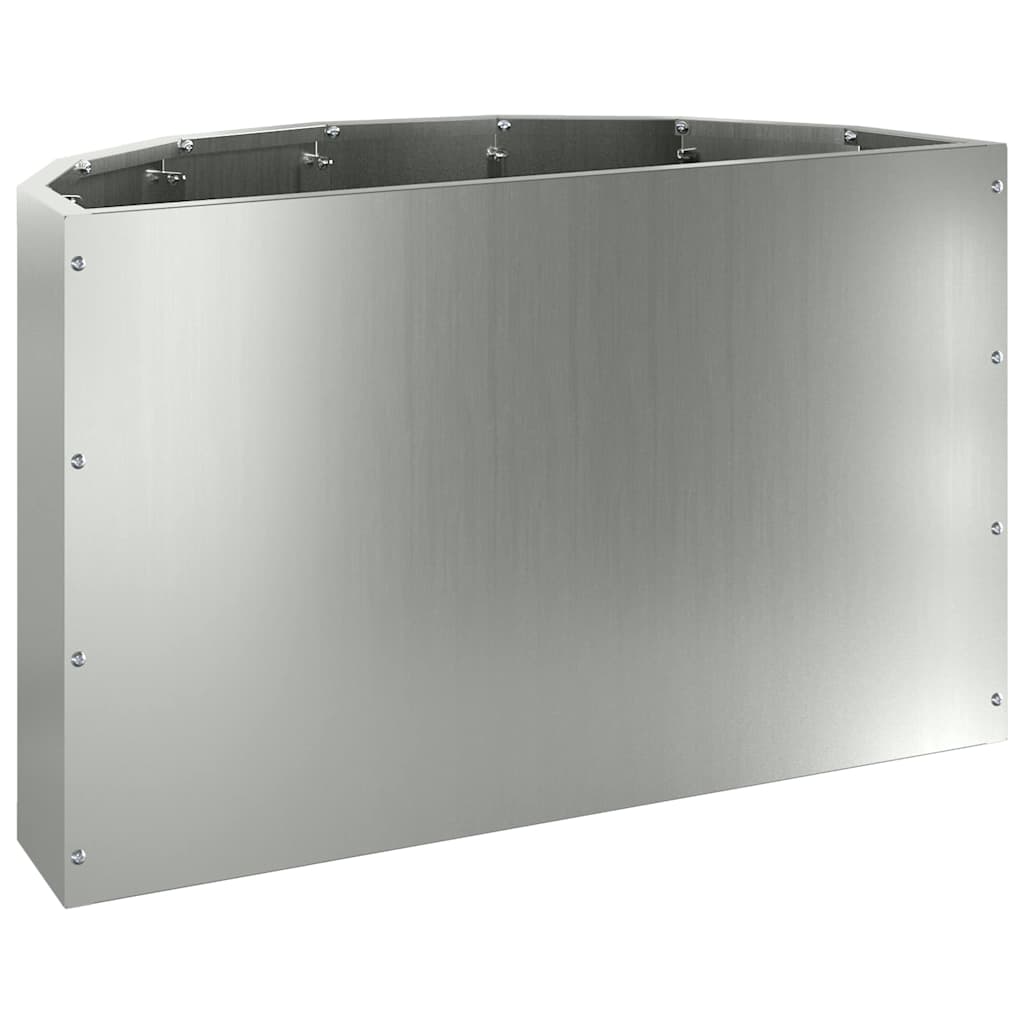 Plant Pot Silver 60 X 30 X 35 Cm Galvanized Steel