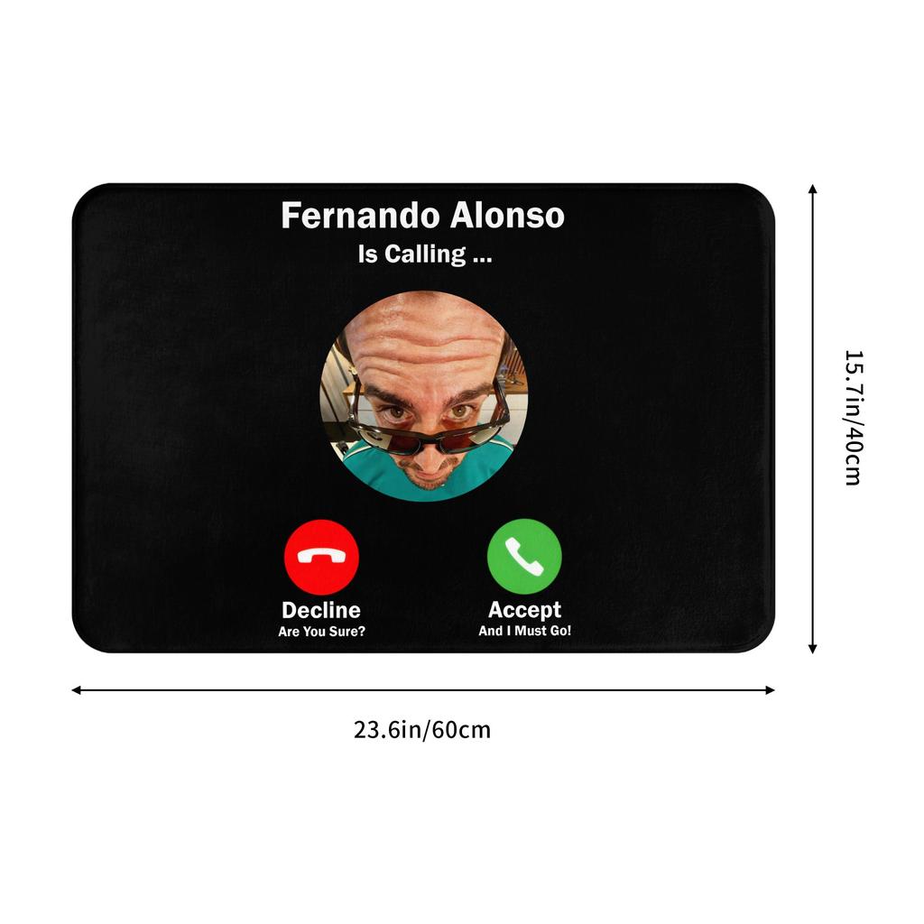 Fernandos Alonsos Is Calling Door Floor Bath Kitchen Mat Anti-Slip Outdoor  Doormat Living Room Entrance Rug Carpet Footpad