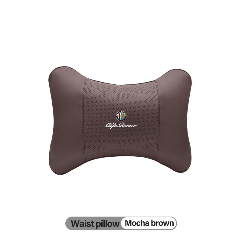 For Alfa Romeo Leather Car Seat Headrest For Alfa Romeo 4C 159 166 Spider Giulia 147 GT Memory Foam Comfort Pillow High-quality 