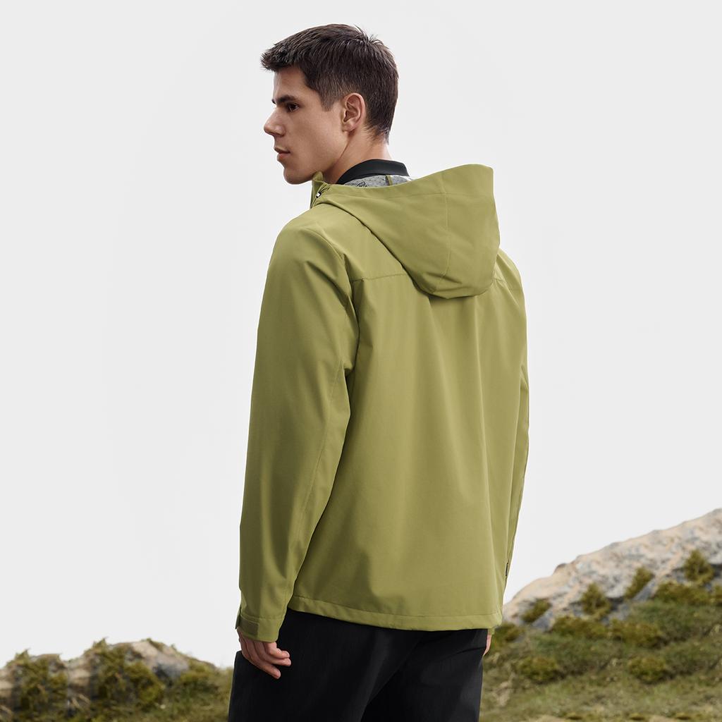 FILA Fitness Outdoor Windproof Breathable Hooded Long Sleeve Jacket Unisex jackets Dark-Green A51U531701F-DG