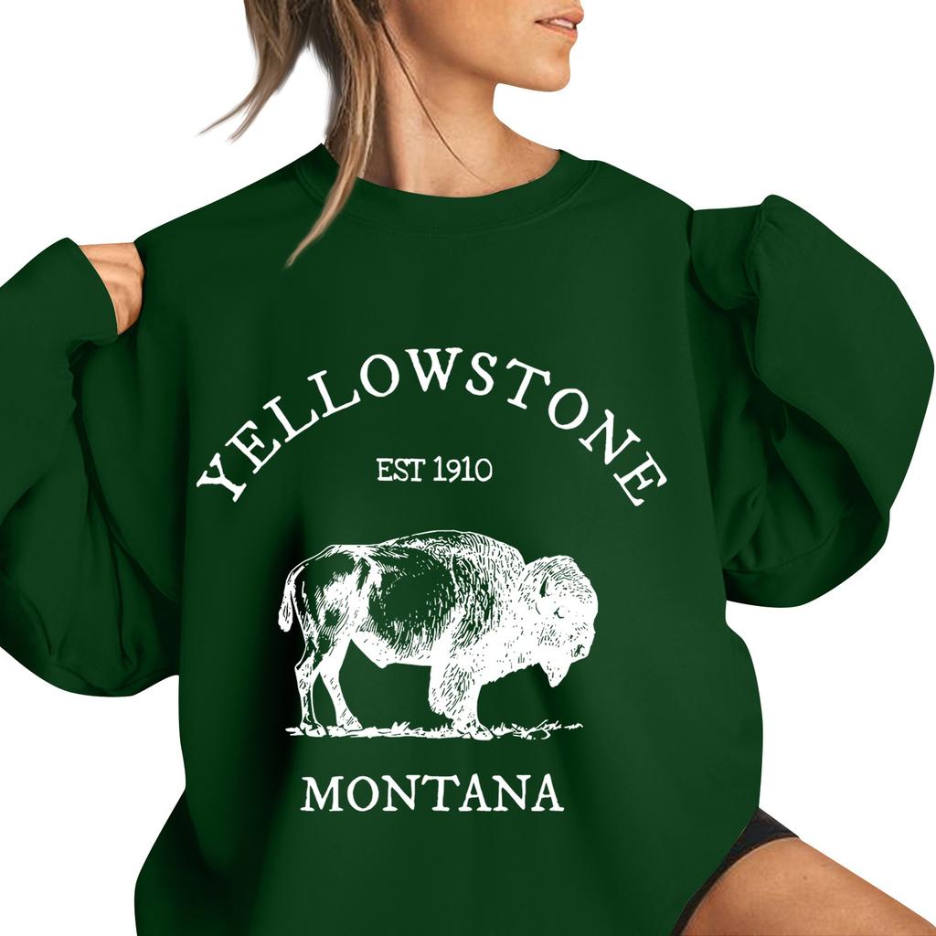 Moda casual feminina estampa de dia dos namorados manga comprida gola redonda moletom pulôver top