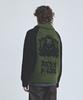 Knitted Bulky Wool Stadium Zip-Up Khaki-Black