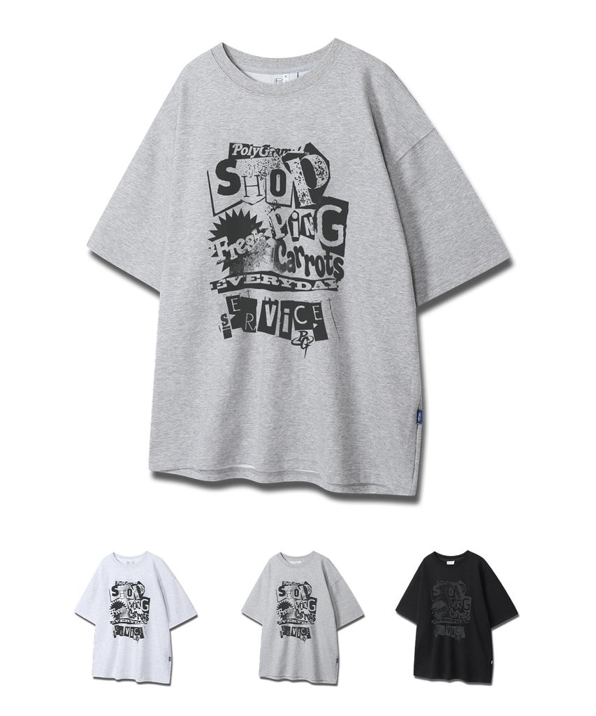 POLYGRAM Shopping Premium Double-Sided Oversized Short Sleeve T-Shirt - 3 Colors