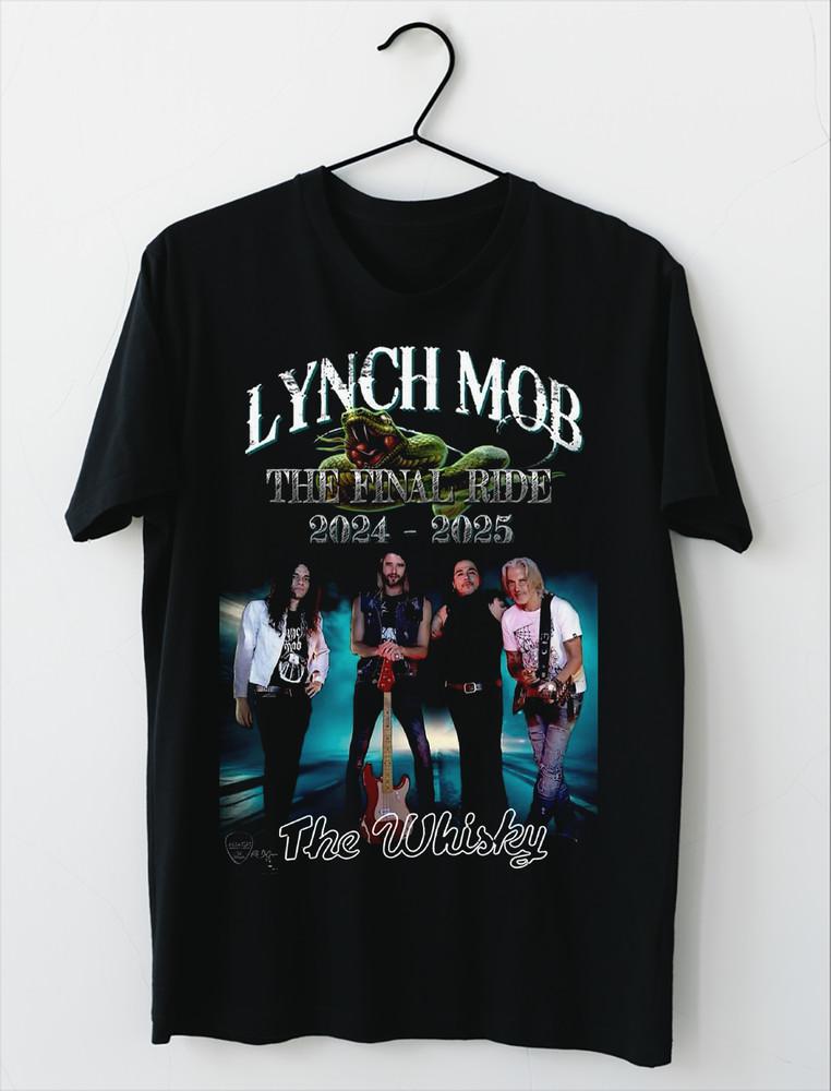 Lynch Mob the final ride 2024-2025 Short Sleeve Black All Size T-Shirt AE194 Unisex T-Shirt XXL