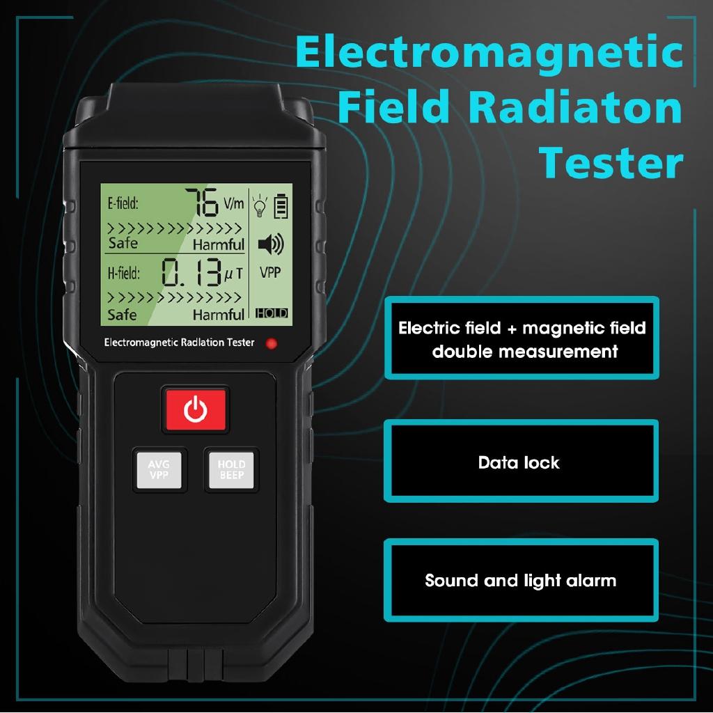 New 5Hz-3500MHz Electromagnetic Counter Digital Dosimeter Handheld Field Radiation Tester LCD Detector Measurement for Computer Phone