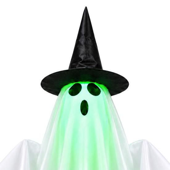 Remote Controlled Halloween Decor Electric Lifting Ghost Decoration with Voice/Remote Control, Interactive Scary Glowing Spooky Holiday Ghost,